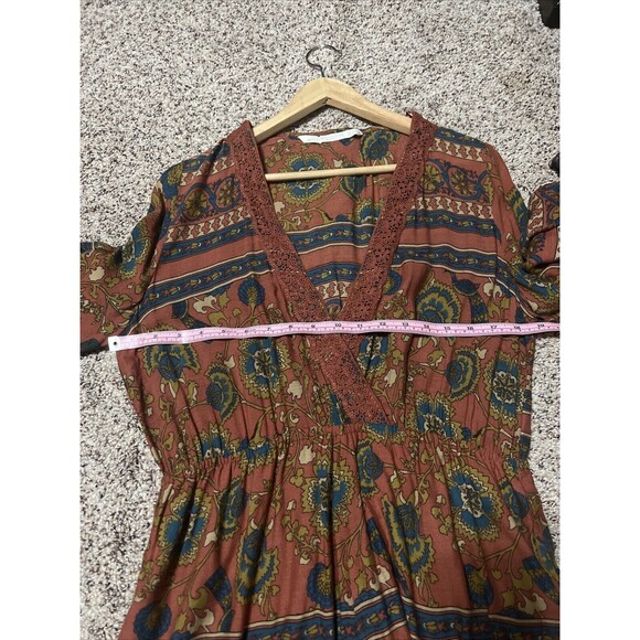 Zara Floral Crossover Jumpsuit Romper Size L V Neck  From Trafaluc Colle… - Picture 9 of 12